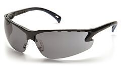 Pyramex Sb5720Dt Venture 3 Safety Glasses, Black Frame, Gray Anti-Fog Lens