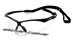 Pyramex Sb6310Spr25 Pmxtreme Readers Safety Glasses, Black Frame, Clear + 2.5 With Cord Lens
