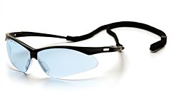 Pyramex Sb6360Sp Pmxtreme Safety Glasses, Black Frame, Infinity Blue With Cord Lens