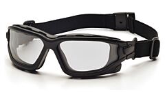 Pyramex Sb7010Sdt I-Force Safety Glasses, Black Frame, Clear Anti-Fog Lens