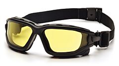 Pyramex Sb7030Sdt I-Force Safety Glasses, Black Frame, Amber Anti-Fog Lens
