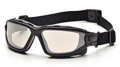 Pyramex Sb7080Sdnt I-Force Slim Safety Glasses, Black Frame, Indoor/Outdoor Mirror Anti-Fog Lens