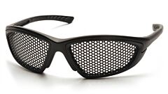 Pyramex Sb76Wmd Trifecta Safety Glasses, Black Frame, Punched Steel Lens