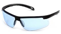 Pyramex Sb8660Dt Ever-Lite Safety Glasses, Black Frame, Infinity Blue Anti-Fog Lens