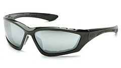 Pyramex Sb8770Dp Accurist Safety Glasses, Black Frame, Silver Mirror Lens