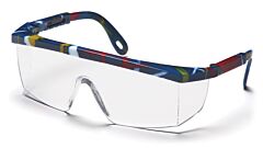 Pyramex Sm410S Integra Safety Glasses, Mixed Blue Frame, Clear Lens