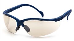 Pyramex Smb1880S Venture Ii Safety Glasses, Metallic Blue Frame, Indoor/Outdoor Mirror Lens