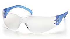 Pyramex Sn4110S Intruder Safety Glasses, Blue Temples Frame, Clear-Hardcoated Lens