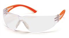 Pyramex So3610S Cortez Safety Glasses, Orange Temples Frame, Clear Lens