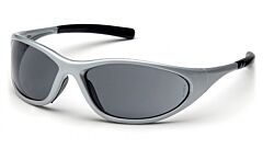 Pyramex Ss3320E Zone Ii Safety Glasses, Silver Frame, Gray Lens
