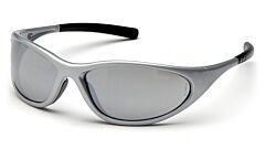 Pyramex Ss3370E Zone Ii Safety Glasses, Silver Frame, Silver Mirror Lens