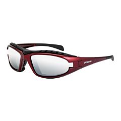 Radians 27103 Safety Glasses, Diamondback, Silver Mirror, Shiny Red