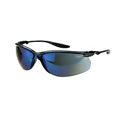Radians 3748 Safety Glasses, 24Seven, Blue Mirror, Crystal Black