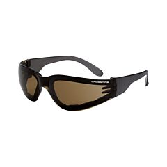 Crossfire 546-Af Safety Glasses, Shield, Hd Brown Anti-Fog Lens, Crystal Brown
