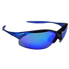 Radians In2-70 Infinity Safety Glasses, Blue Frame, Blue Mirror Lens