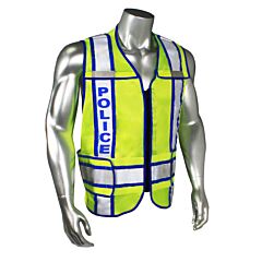 Radians Lhv-207-3G-Pol-J Police Safety Vest, Lime Green With Blue Trim, Size 2X/4X-Large