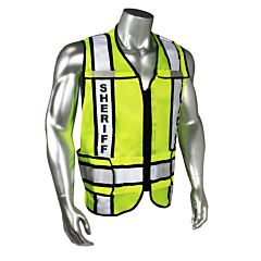 Radians Lhv-207-3G-Shf-R Sheriff Safety Vest, Lime Green With Black Trim, Size Medium/X-Large