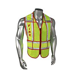 Radians Lhv-207-Spt-Fir-J Fire Safety Vest, Lime Green With Red Trim, Size 2X/4X-Large
