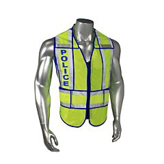 Radians Lhv-207-Spt-Pol-R Police Safety Vest, Lime Green With Blue Trim, Size Medium/X-Large