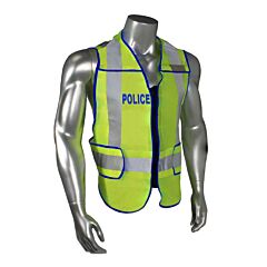 Radians Lhv-207Dszr-Pol-J Police Safety Vest, Lime Green With Blue Trim, Size 2X/4X-Large