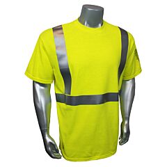 Radians Lhv-Fr-Ts-4Xl Fr Short Sleeve T-Shirt, Class 2, Lime Green, Hrc 2, Size 4X-Large