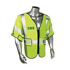 Radians Lhv-Ps3-Dszr-Ems-J Ems Safety Vest, Lime Green With Green Trim, Size 2X/4X-Large