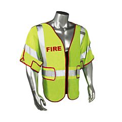 Radians Lhv-Ps3-Dszr-Fr-J Fire Safety Vest, Lime Green With Red Trim, Size 2X/4X-Large