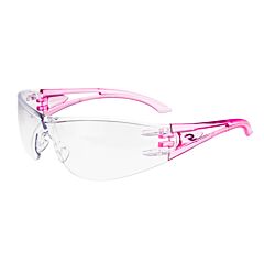 Radians Op6710Id Safety Glasses, Optima, Clear Lens, Pink Temples