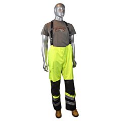 Radians Rw32-Ez1Y-Xl Class E Heavy Duty Rain Bibs - Green, 1/Each