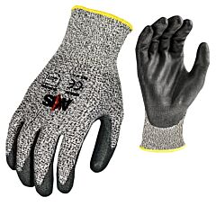 Radians Rwg555L Cut Resistant Gloves Ansi Cut A4, Hppe Seamless Shell, Foam Nitrile Dipped Palm, Size Large