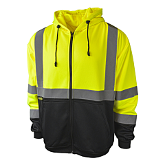 Radians Sj01B-3Zgs-Xl Class 3 Hooded Sweatshirt - Green, X-Large, 1/Each