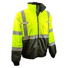 Radians Sj110B-3Zgs-L Class 3 Two-In-One Bomber Jacket - Green, Large, 1/Each