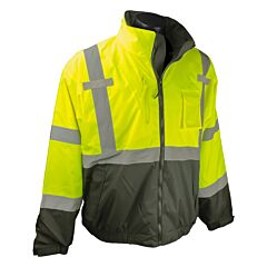 Radians Sj210B-3Zgs-3X Class 3 Three-In-One Bomber Jacket - Green, 3X-Large, 1/Each