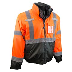 Radians Sj210B-3Zos-5X Class 3 Three-In-One Bomber Jacket - Orange, 5X-Large, 1/Each