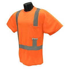 Radians St11-2Pos-M Class 2 T-Shirt W/ Moisture Wicking Orange, Medium, 1/Each