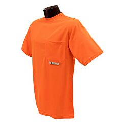 Radians St11-Npos-M Non-Rated Short Sleeve Moisture Wicking T-Shirt - Orange, Medium, 1/Each