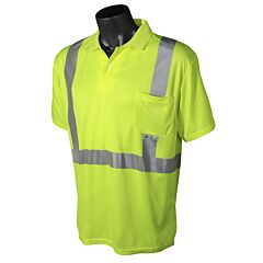 Radians St12-2Pgs-Xl Class 2 Short Sleeve High Visibility Safety Polo - Green, X-Large, 1/Each