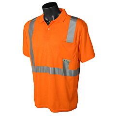 Radians St12-2Pos-4X Class 2 Short Sleeve High Visibility Safety Polo - Orange, 4X-Large, 1/Each
