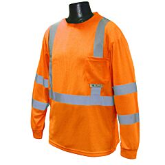 Radians St21-3Pos-3X Class 3 Long Sleeve Shirt W/Moisture Wicking Orange, 3X-Large, 1/Each
