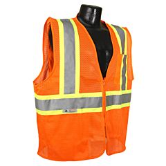 Radians Sv22-2Zom-M Economy Class 2 Safety Vest With Two-Tone Trim - Orange, Medium, 1/Each