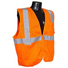Radians Sv25-2Zom-Xl Class 2 Economy Se Vest With Zipper - Orange, X-Large, 1/Each