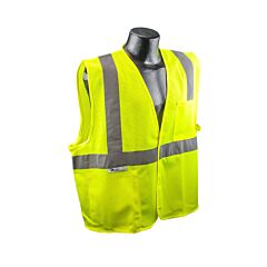 Radians Sv2Gm5X Class 2 Economy Mesh Safety Vest - Green, 5X-Large, 1/Each