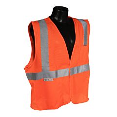 Radians Sv2Omm Class 2 Economy Mesh Safety Vest - Orange, Medium, 1/Each