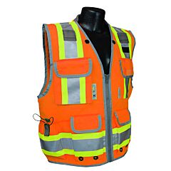 Radians Sv55-2Zod-4X Class 2 Heavy Woven Engineer Vest - Orange, 4X-Large, 1/Each