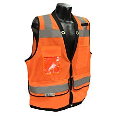 Radians Sv59-2Zod-Xl Class 2 Heavy Duty Surveyor Safety Vest - Orange, X-Large, 1/Each