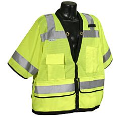 Radians Sv59-3Zgd-L Class 3 Heavy Duty Surveyor Safety Vest - Green, Large, 1/Each