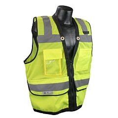 Radians Sv59Z-2Zgd-5X Class 2 Heavy Duty Surveyor Safety Vest With Zipper - Green, 5X-Large, 1/Each