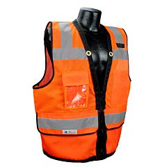 Radians Sv59Z-2Zod-2X Class 2 Heavy Duty Surveyor Safety Vest With Zipper - Orange, 2X-Large, 1/Each