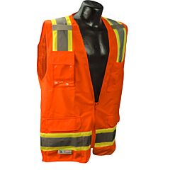 Radians Sv6O2X Class 2 Two Tone Surveyor Safety Vest - Orange, 1/Each