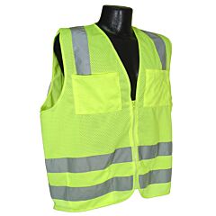 Radians Sv8 Standard Class 2 Mesh Safety Vest, Lime, Size Large